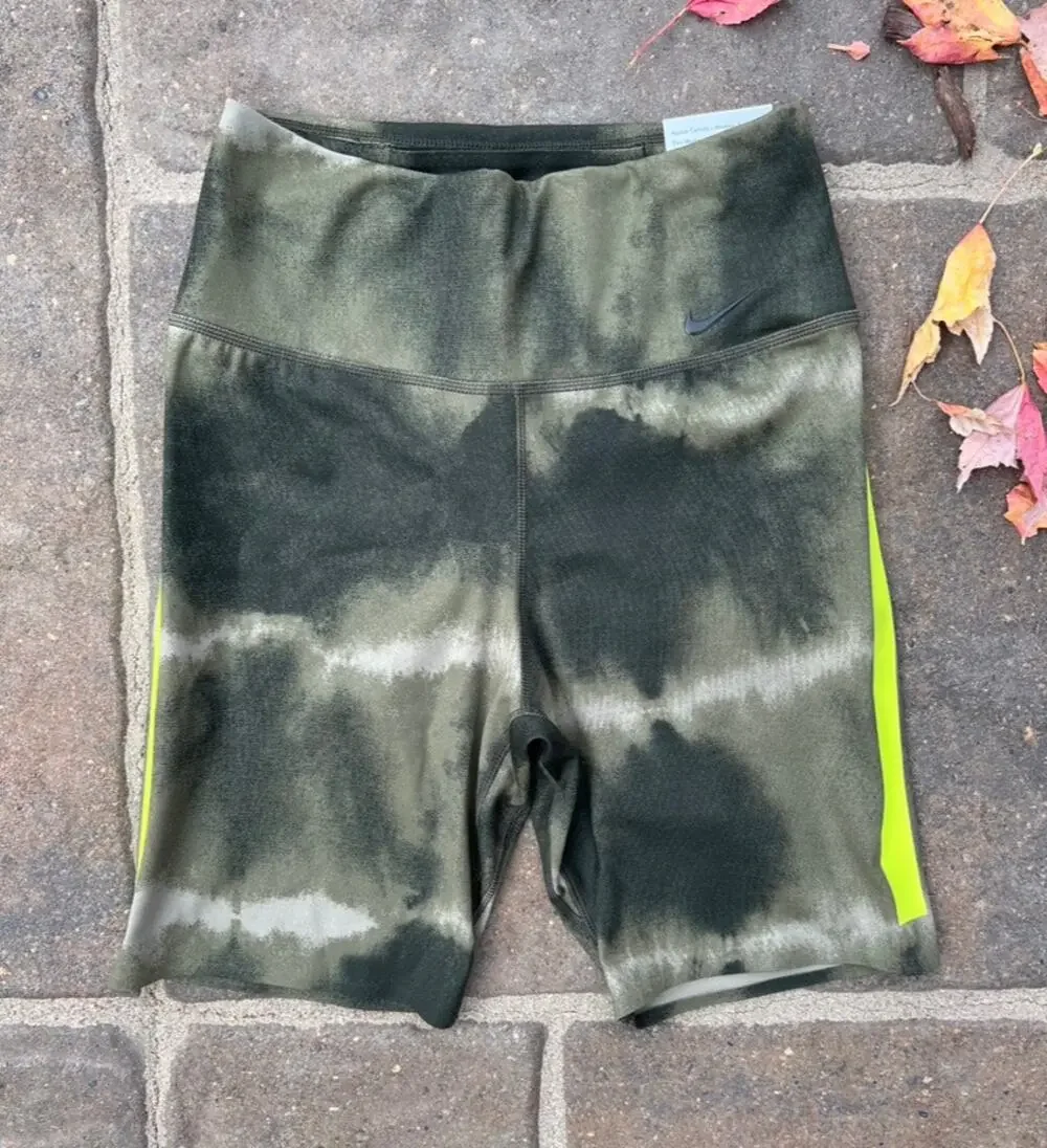 Nike One Luxe tie dye tight fit bike shorts size XS